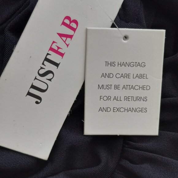 NWT JustFab Textured Faux Wrap Dress XS Open Back w/ Gold Metal Detail SEXY! - Picture 10 of 11